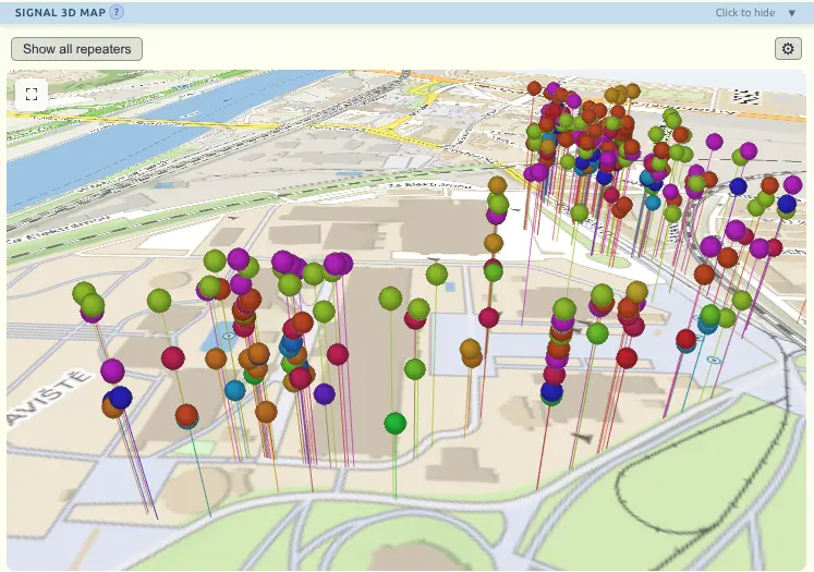 GPS-tagged 3D signal map