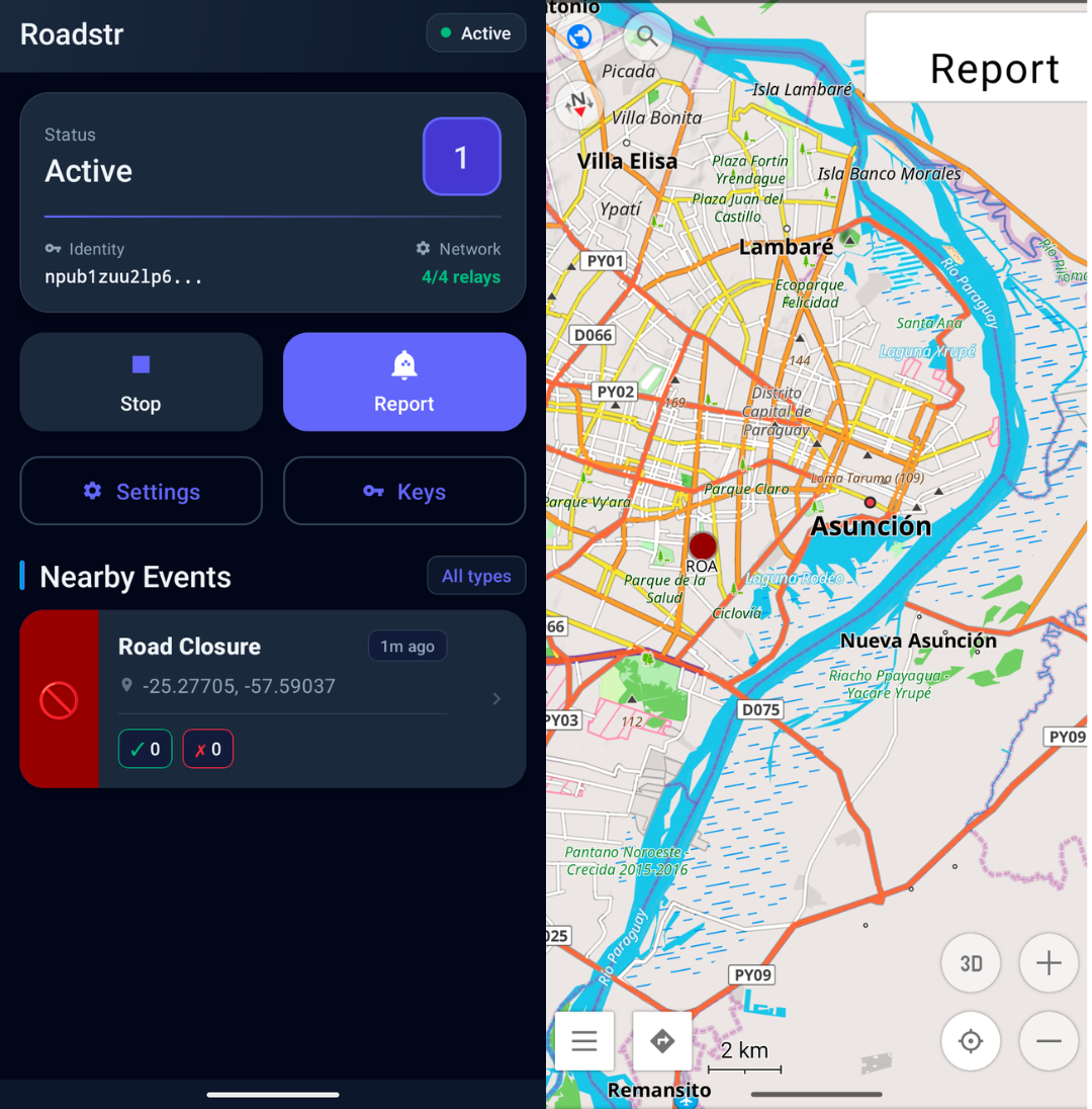 Android and OsmAnd road-event integration