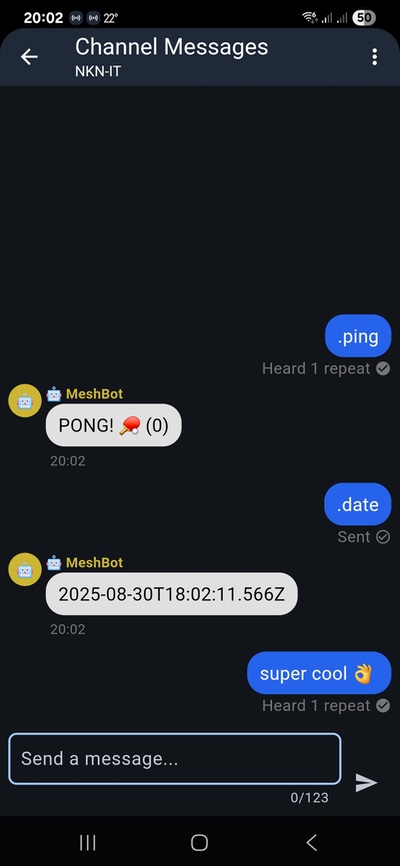 Commands sent from a MeshCore client