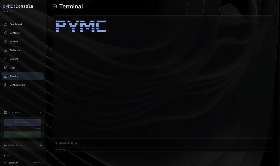 Repeater terminal, logs and themes