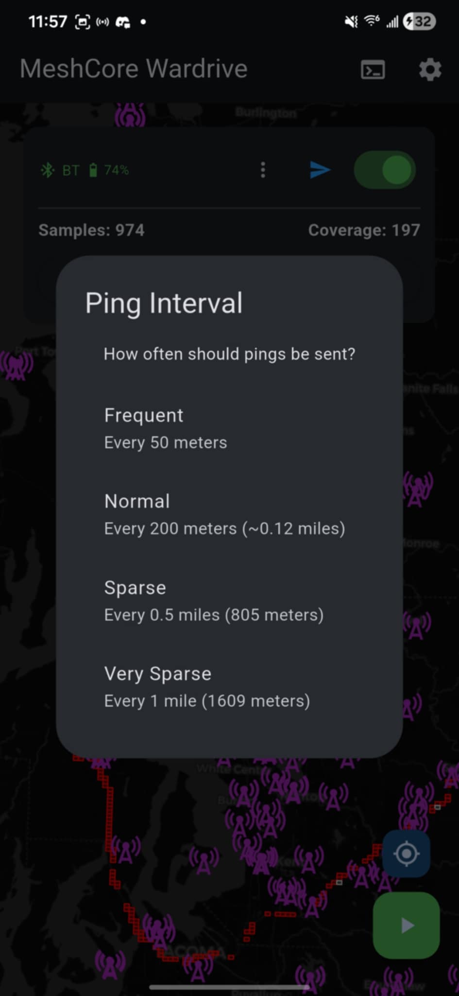 Live GPS tracking and automatic ping controls